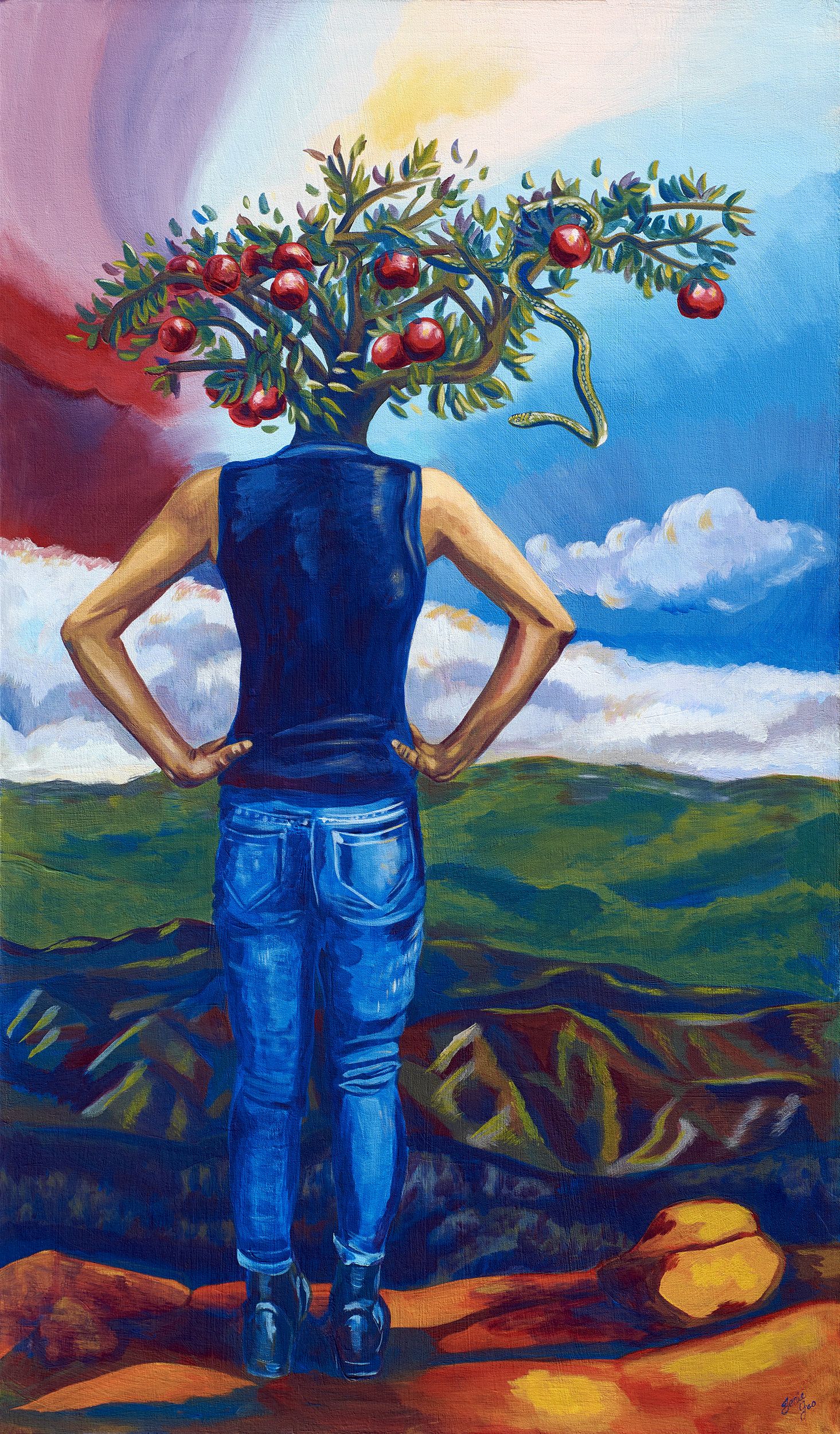 Feminist Allegories Eve - acrylic on canvas - contemporary art