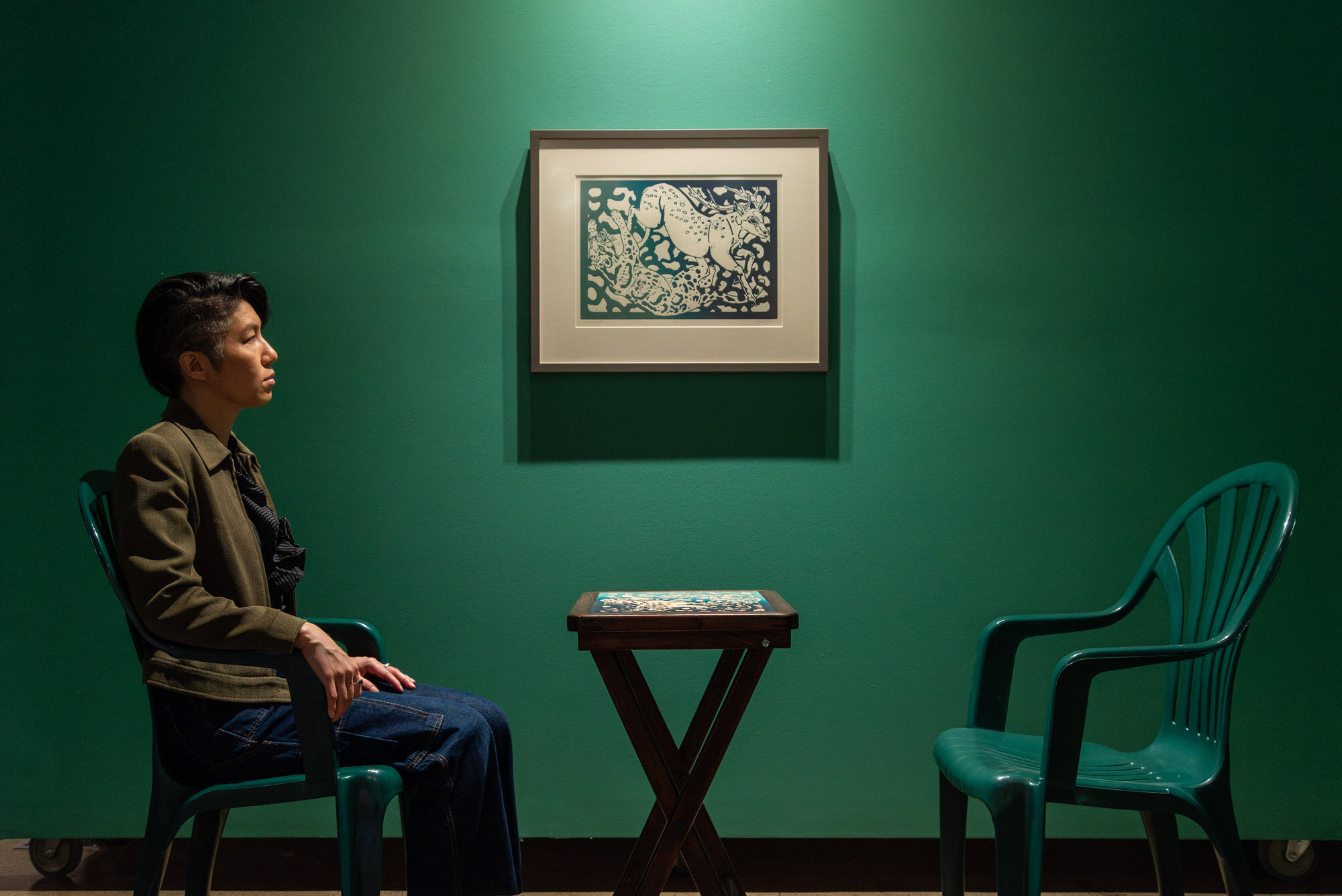 woodcut installation contemporary art gallery