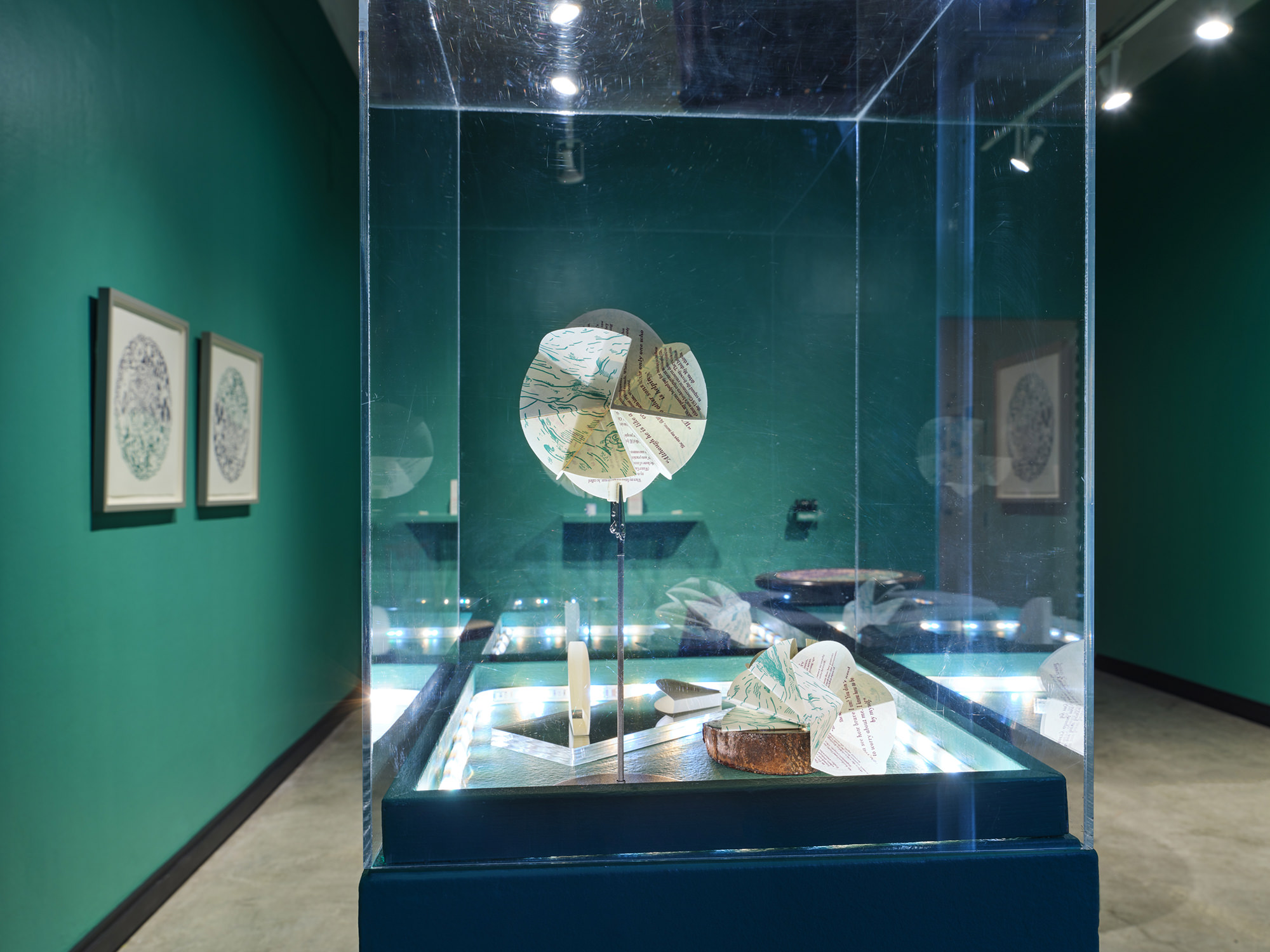 woodcut installation contemporary art gallery