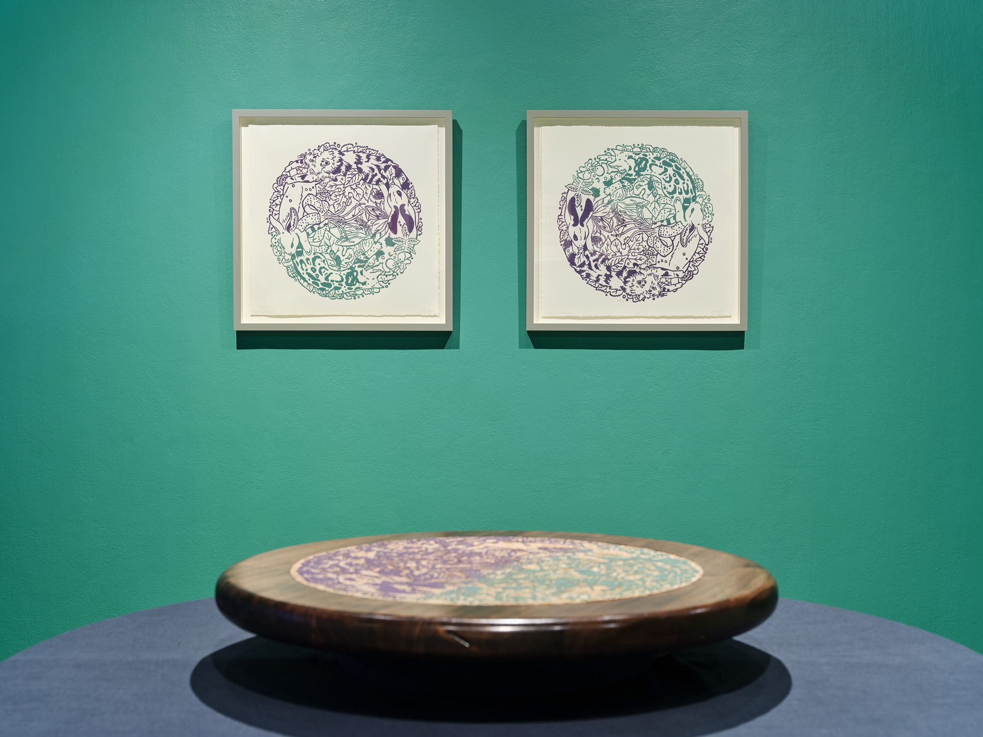 woodcut installation contemporary art gallery