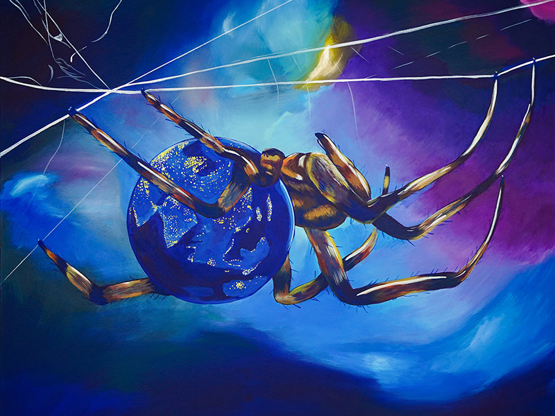 Globe Weavers Spider Paintings Murals